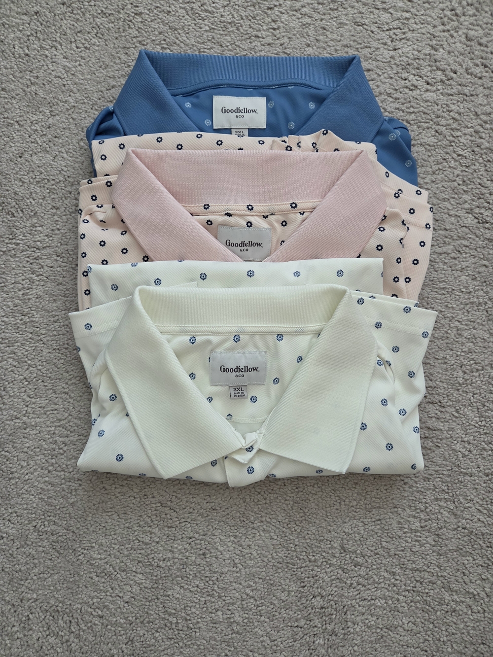 Goodfellow & Co Men's Polo Shirt Size 3XL Bundle Lot of 3 Pre Owned EUC